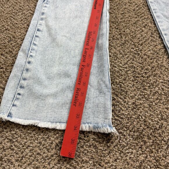 NWT KanCan Jeans Women's 11/29 High Rise Bootcut Flare Acid Wash Raw Hem - Picture 9 of 13